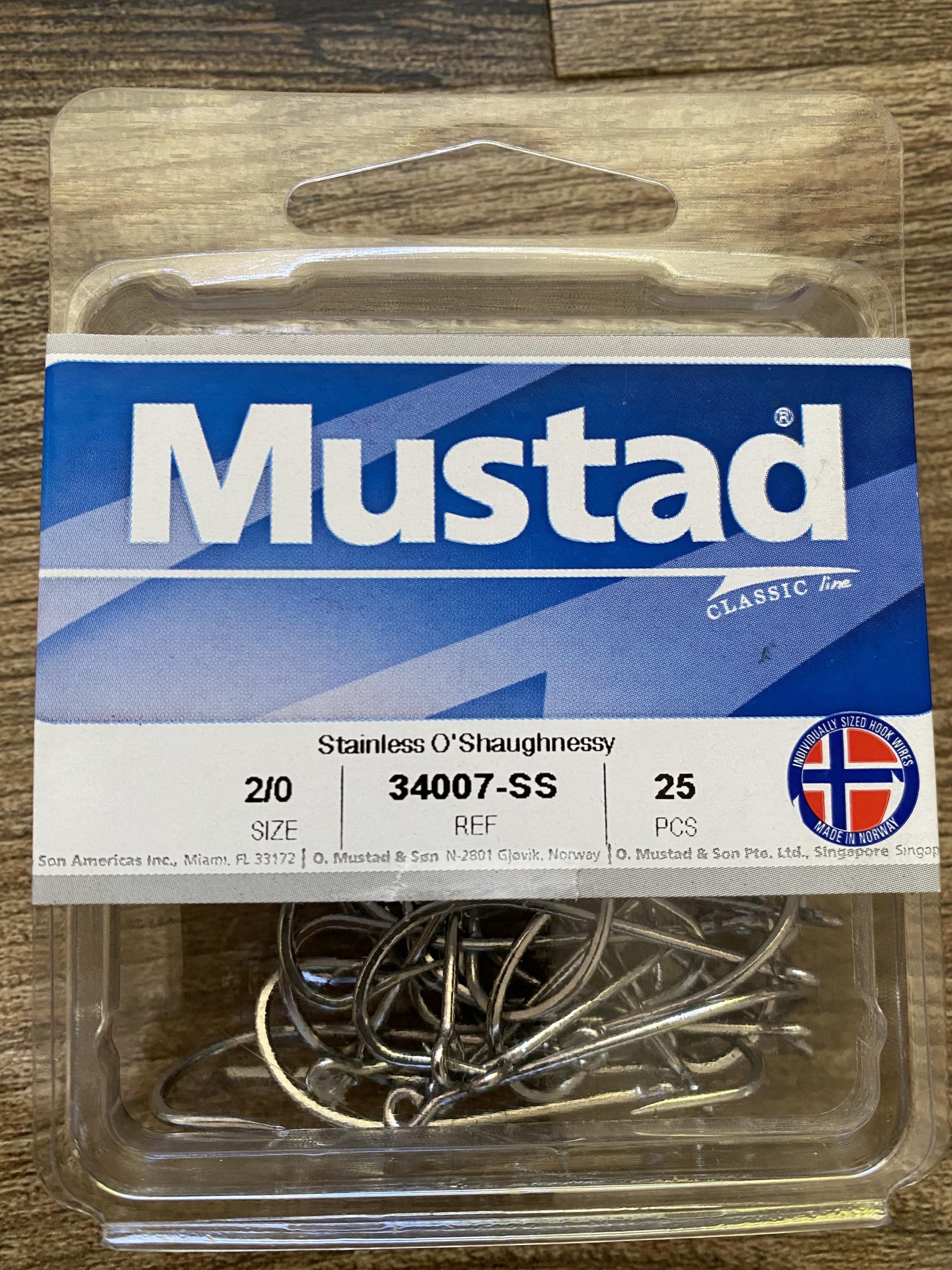 MUSTAD 34007 STAINLESS STEEL SUPERIOR HOOK 01 02 03 04 06 08 MADE